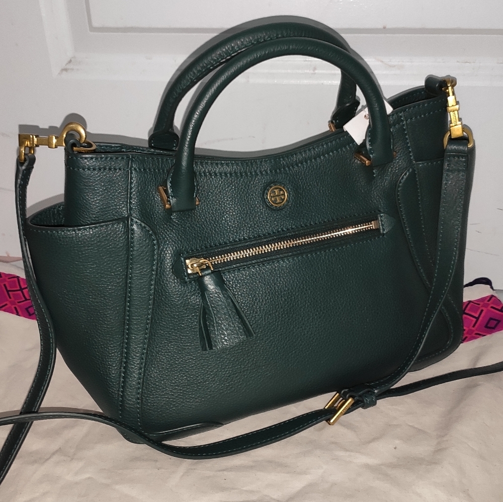 TORY BURCH Small Frances Satchel Jitney Green - Picture 13 of 17